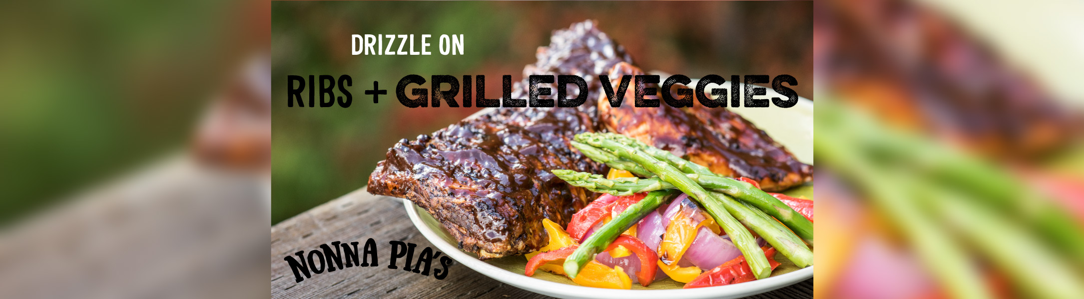grilled veggies and ribs
