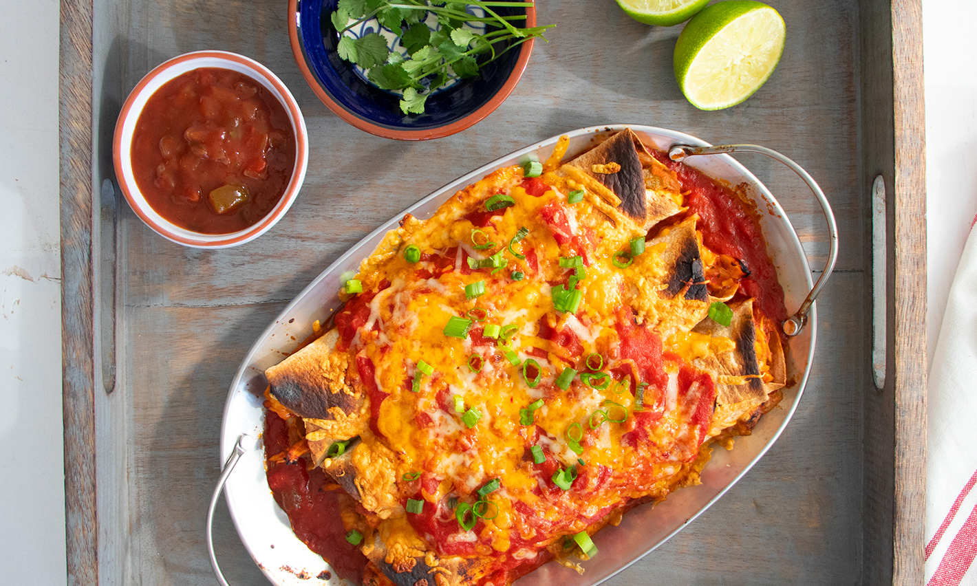 Spicy Baked Chicken Enchiladas Recipe - Nonna Pia's US