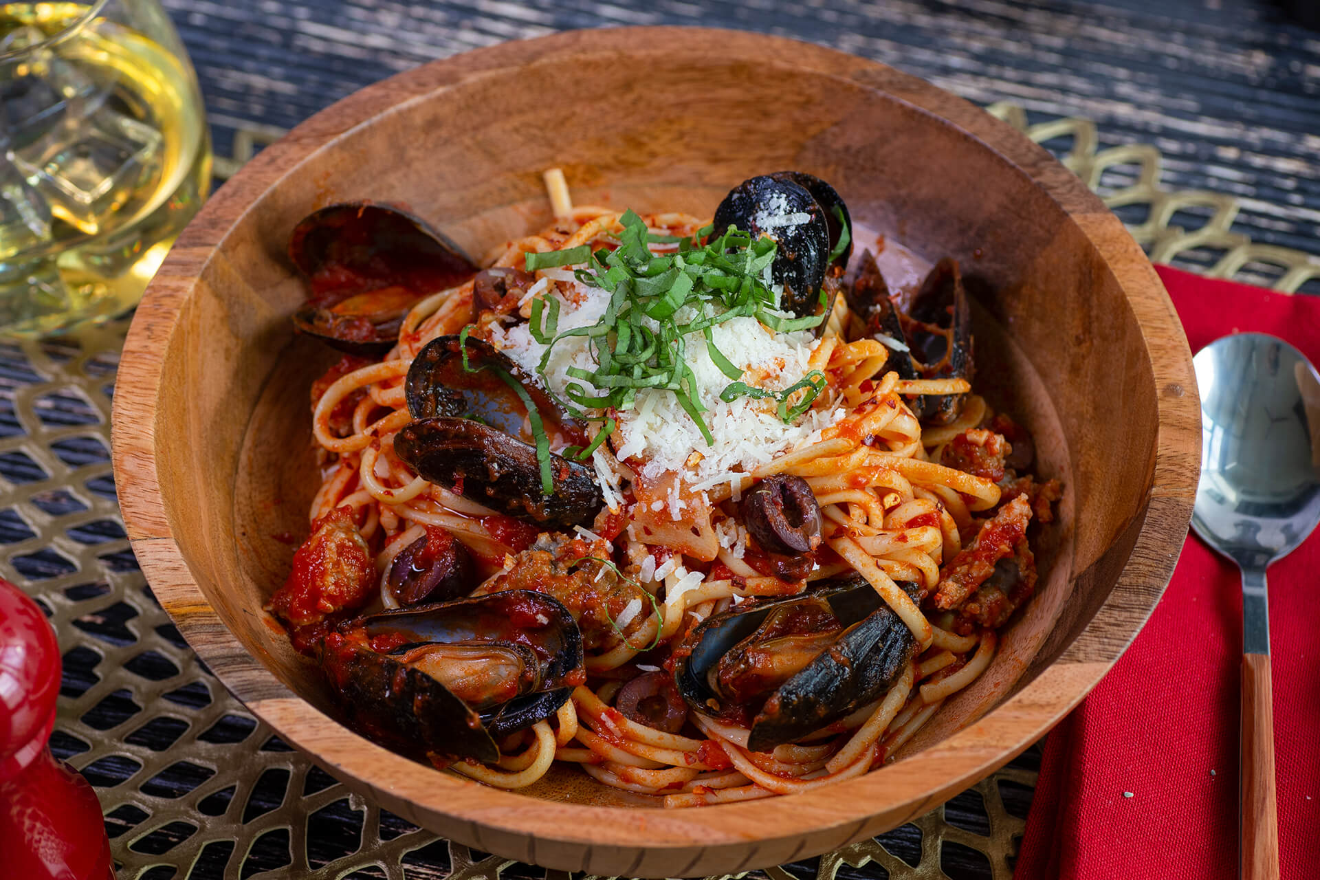 Spicy Pasta Alla Diavola with Mussels - Nonna Pia's US