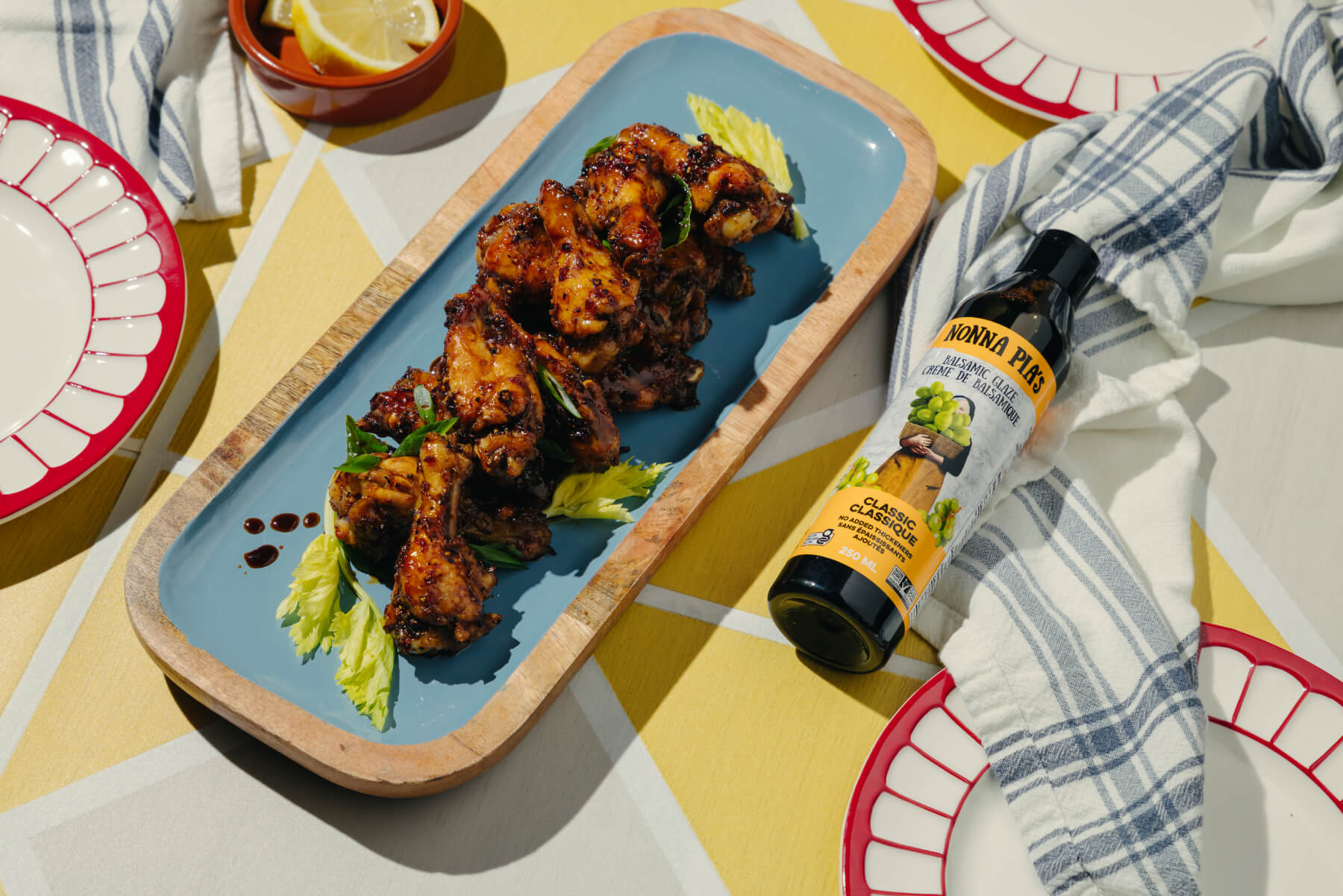 Balsamic-Adobo Glazed Chicken Wings - Nonna Pia's US