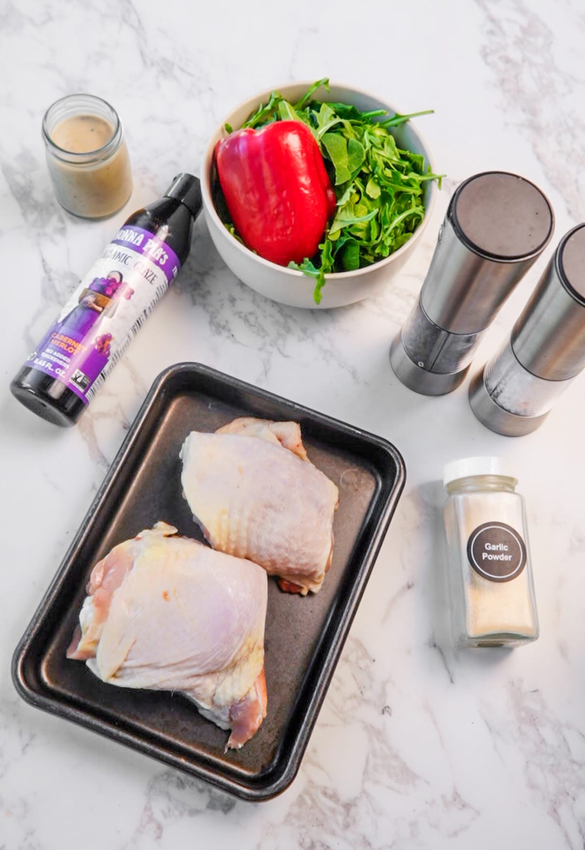 Air Fryer Chicken Thighs with Cabernet Merlot Balsamic Glaze ingredients